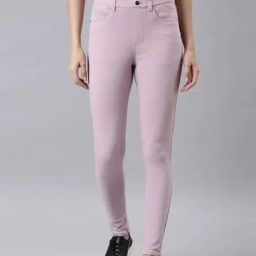 Go Colors! Purple Mid Rise Jeggings-image-44