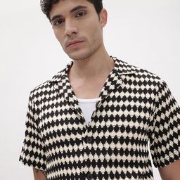 The Roadster Lifestyle Co. Relaxed Fit Crochet Shirt-picture-7