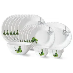 Larah by Borosil Oval White Opalware 21 Pieces Dinner Set-picture-22