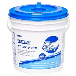 Kimtech White 1 Bucket + 6 Rolls, 60 Sheets/Roll Reusable Cleaning Wipes System, 30914-2