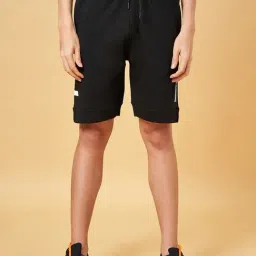 Ajile by Pantaloons Jet Black Cotton Regular Fit Sports Shorts-image-87