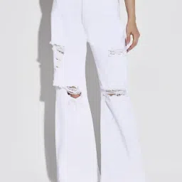 showoffff SHOWOFF White Denim Straight Fit Mid RIse Jeans-picture-32