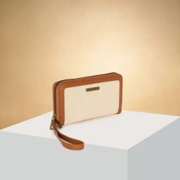 Forever Glam by Pantaloons Beige Textured Zip Around Wallet For Women-32