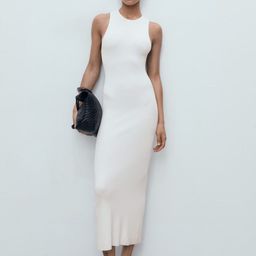 MANGO Bodycon Knitted Maxi Dress-picture-15