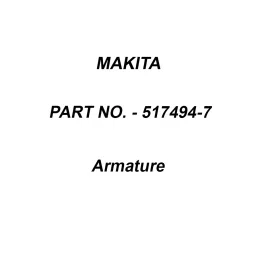 Makita 240 V Armature for MT190, Part No 517494-7-picture-11