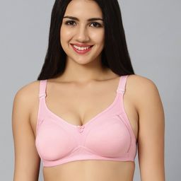 Bluenixie  Seamless Medium Coverage Cotton T-shirt Bra With Anti Bacterial-image-4