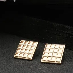 Stoln Gold-Plated Square Shaped Studs-7