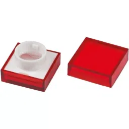 RS PRO Red Square Push Button Lens for Use with ADA16 Series, 7452546-42