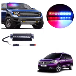 Cartronics 8 LED  Red Blue  Police Flasher Light  for Renault Lodgy-image-92
