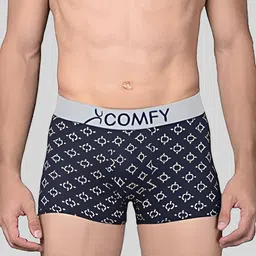 AMUL COMFY Men Pack Of 4 Printed Breathable Trunks-ACM101BTRNK-BL-GY-BK-PB-105-PO4 image 5