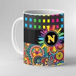 Keviv Multicoloured Text or Slogans Printed Ceramic Glossy Mugs Set of Cups and Mugs-image-63