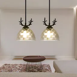 GAUVIK Transparent & Black Ceiling Lamp image 2