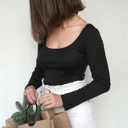 StyleCast x Revolte Women Solid Scoop Neck Top-image-78