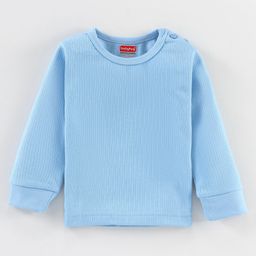 Babyhug Full Sleeves Thermal Vest Solid - Blue-image-92