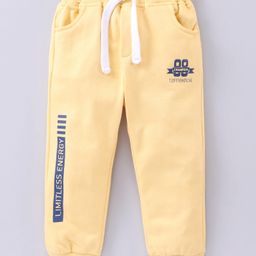 ToffyHouse Full Length Text Printed Lounge Pant - Yellow-picture-25