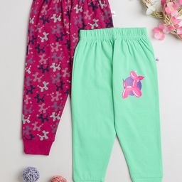 BUMZEE Pack Of 2 Balloon Dog Printed Pajamas - Maroon & Green-image-28