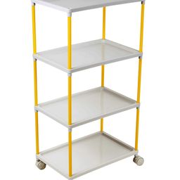 Little One's Multipurpose 4 Plastic Shelf Storage Rack- White-28