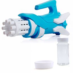 Aditi Toys Gatling Bubble Gun For Kids, 8- Hole Bubble Gun Toy For Kids Bubble Machine For Indoor & Outdoor Play, 100% Safe & Skin Friendly (Bubble Solution Included), Bis Approved (Light Blue)-26
