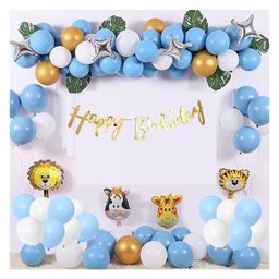 Bubble Trouble Happy birthday decoration combo pack 39pcs banner, balloon, animal face-image-47