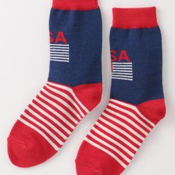 ModelWinterwear Striped Socks - Red & Blue-image-24