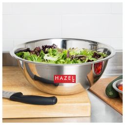 HAZEL Mixing Bowl For Cake Batter | Big Mixing Bowl Stainless Steel | Mixing & Serving Steel Bowl Big Size 2100 ml-image-35