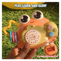 Elecart Interactive Musical Toy Crab Camera with Rattle, Projector & MusicBattery Operated Sensory Development Toy for Toddlers (1 Crab, Color May Vary) image 2