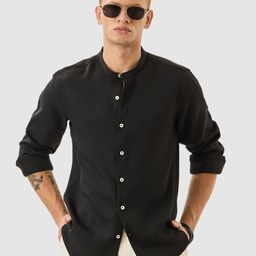 Snitch Men Black Solid Shirt-image-86