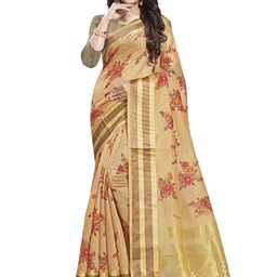 KALINI Floral Printed Saree with Matching Blouse-picture-14