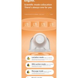 zikku AHC Hands-Free Wearable Breast Pump for Breastfeeding Mothers with Adjustable Suction Levels, Compact & Quiet Design, Comes with Touchpanel, 4 Modes, and 9 Suction Adjustments. image 4