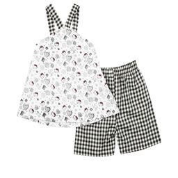 Cutoos Girls Cotton Sleeveless Top and Short Set-image-3