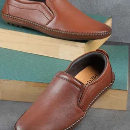 Metro Men Leather Slip-On Sneakers-image-22