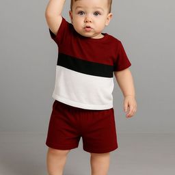 BAESD Unisex Kids Printed T-shirt with Shorts-11