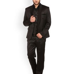 Wintage Men Black Single-Breasted Regular Fit Party Suit-picture-5