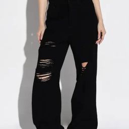 SHOWOFF Black Denim Straight Fit Mid RIse Jeans-image-59