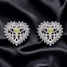 crash.club by CKC 925 Sterling Silver Ornate Heart Stud Earrings-image-56