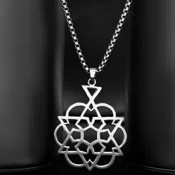 Voylla Black Eclipse Geometric Pendant-picture-28