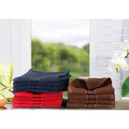 Bianca D'ross Multicolour 380 GSM Face Cloth - Set of 12-7