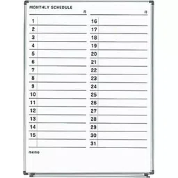 Kokuyo 457x609x73 mm Lightweight Type Monthly Events Horizontal Writing Whiteboard, FB-SL215MW-16