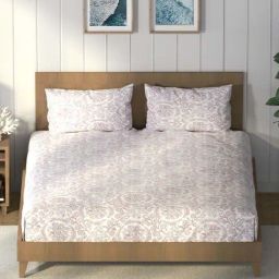 Nautica Raymarine Lavender Cotton 160 TC King Bedsheet with 2 Pillow Covers-47