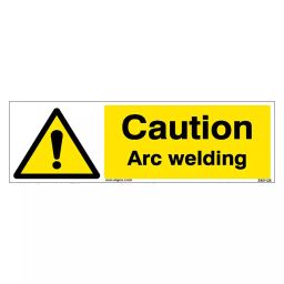 SUNSIGNS  Caution Arc Welding Signages Size 450x150 mm HP Print + Vinyl, SN0128-image-2