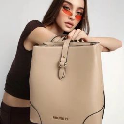 Forever 21 Beige PU Backpack-picture-30