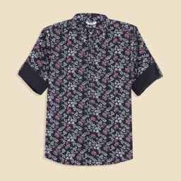 Allen Solly Boys Navy Cotton Slim Fit Printed Shirt-image-91