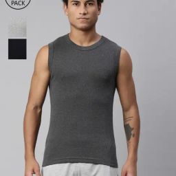 Levi's Assorted Cotton Vest - Pack of 3-image-37