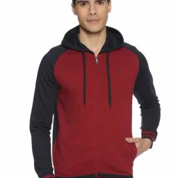 Dollar Navy Regular Fit Colorblock Hoodie-image-98