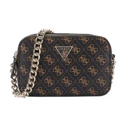 Guess Brown Logo Noelle Logo Large Cross Body Bag-image-27