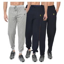 Vimal Jonney Multicolor Cotton Joggers - Pack of 3-picture-40