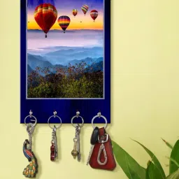 999Store Multicolour MDF  Key Holder - Set of 1-2