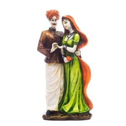 eCraftIndia Handicraft Showpiece Home Decor Rajasthani Man and Women Statue Decorative Gift-image-40