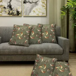 Klotthe Abstract Multicolor 300 TC Cotton Cushion Covers - Set of 5-12