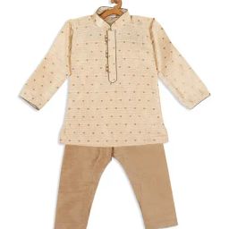 VASTRAMAY SISHU Golden Printed Kurta Set-image-80
